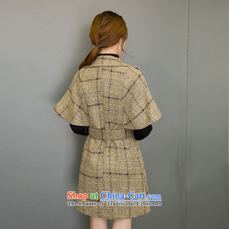 The YOYO optimization with 2015 Winter stylish style charm new Wild Hair? V1729 jacket coat yellow , L, in compliance with the three.... optimized shopping on the Internet