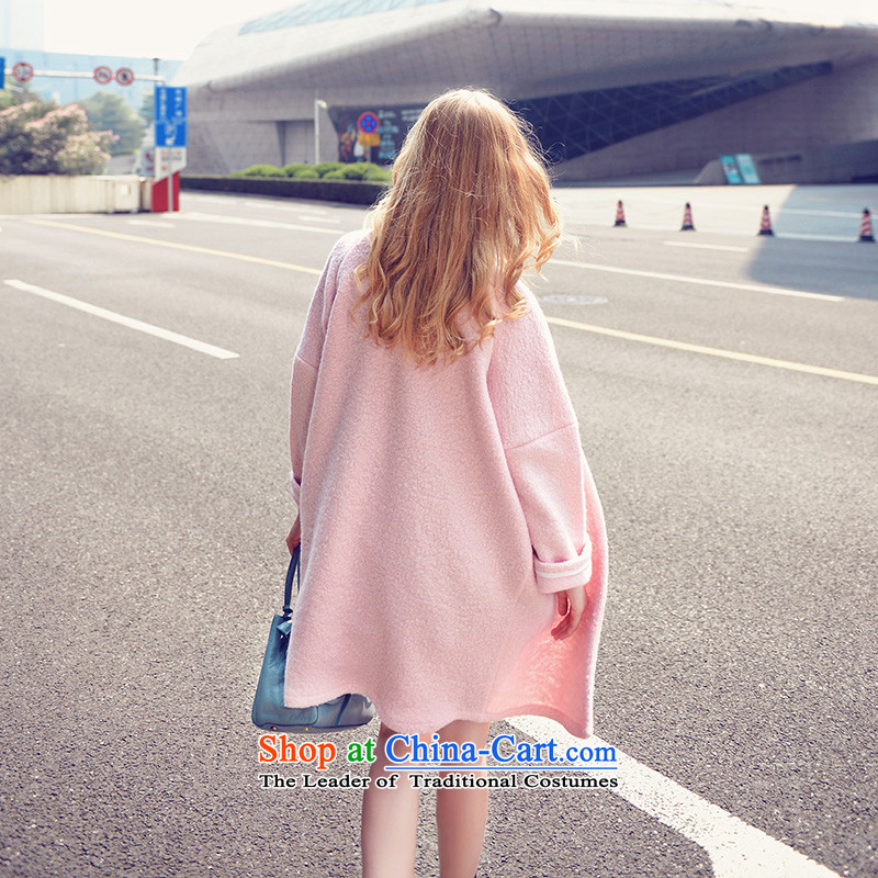 Use Show 2015 winter clothing new long-sleeved small wind-coats of incense in the long hair of Sau San? jacket female pink are code, puzzle-soo (MISHOW) , , , shopping on the Internet