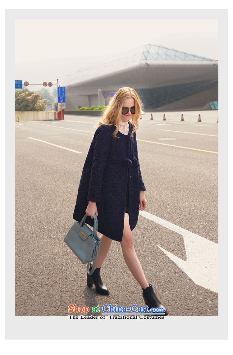 Use Show New Winter 2015 round-neck collar single row detained a wool coat stylish Sau San? Women's jacket gross Dark Blue M picture, prices, brand platters! The elections are supplied in the national character of distribution, so action, buy now enjoy more preferential! As soon as possible.