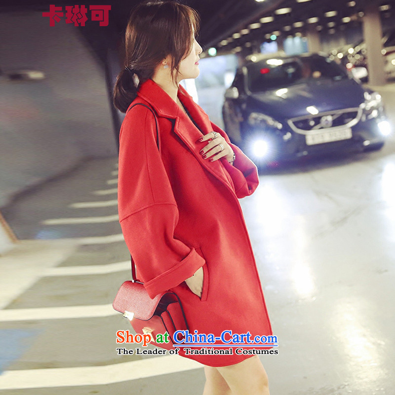 Carleen gross coats female Korean? winter cocoon-long hair red M card jacket? Lin can be , , , shopping on the Internet
