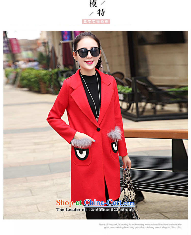 Suits for warm in the long hair? female Korean jacket for autumn and winter by replacing a wool coat female thick han bum 119 RED M picture, prices, brand platters! The elections are supplied in the national character of distribution, so action, buy now enjoy more preferential! As soon as possible.