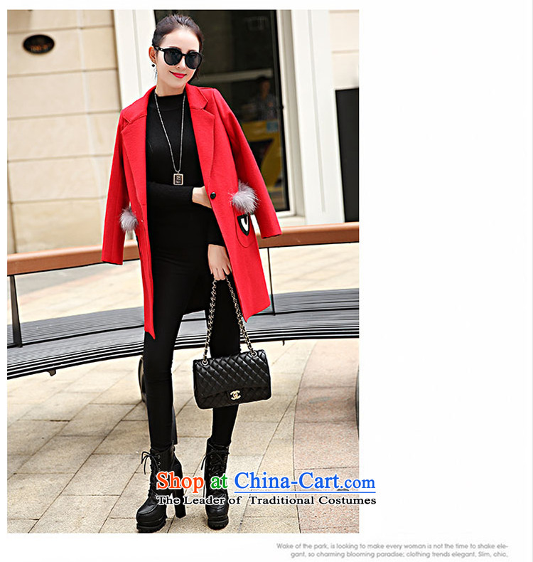 Suits for warm in the long hair? female Korean jacket for autumn and winter by replacing a wool coat female thick han bum 119 RED M picture, prices, brand platters! The elections are supplied in the national character of distribution, so action, buy now enjoy more preferential! As soon as possible.