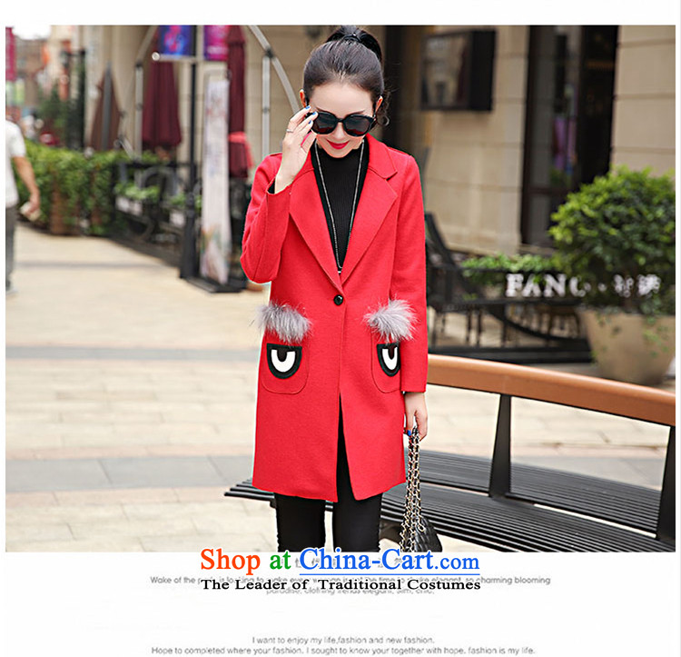 Suits for warm in the long hair? female Korean jacket for autumn and winter by replacing a wool coat female thick han bum 119 RED M picture, prices, brand platters! The elections are supplied in the national character of distribution, so action, buy now enjoy more preferential! As soon as possible.