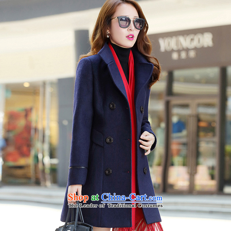 The autumn and winter new Korean version in Sau San long double-wool a wool coat women's gross? 8859 female wine red jacket XL, Kano KANUOSIQI Ki (Cisco) , , , shopping on the Internet