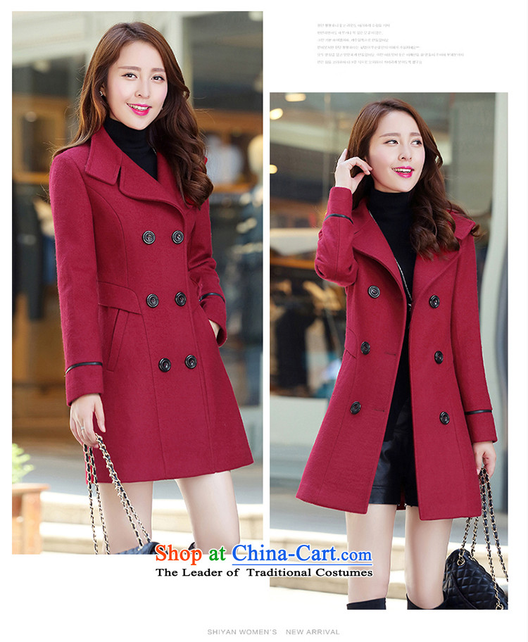 The autumn and winter new Korean version in Sau San long double-wool a wool coat women's gross? 8859 female wine red jacket XXXL picture, prices, brand platters! The elections are supplied in the national character of distribution, so action, buy now enjoy more preferential! As soon as possible.