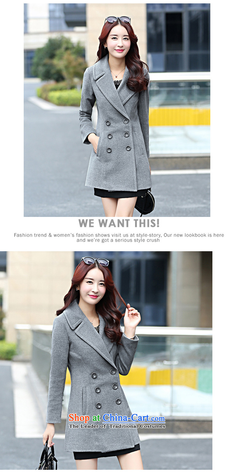 On God 2015 autumn and winter new Korean girl who decorated stylish long coats that we Gross Gross female 1568 gray jacket?    XL Photo, prices, brand platters! The elections are supplied in the national character of distribution, so action, buy now enjoy more preferential! As soon as possible.