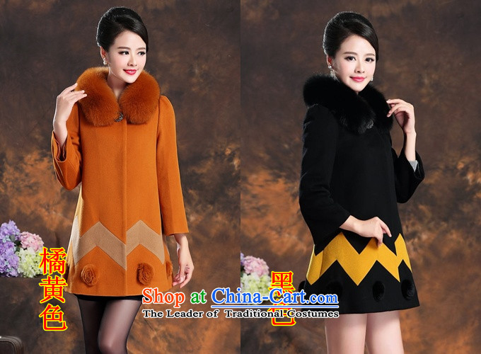 The former Yugoslavia autumn dreams 2015 new women's winter Western Wind stylish commuter wild fox gross for video thin long-sleeved wool cashmere overcoat female 7-855? orange L picture, prices, brand platters! The elections are supplied in the national character of distribution, so action, buy now enjoy more preferential! As soon as possible.