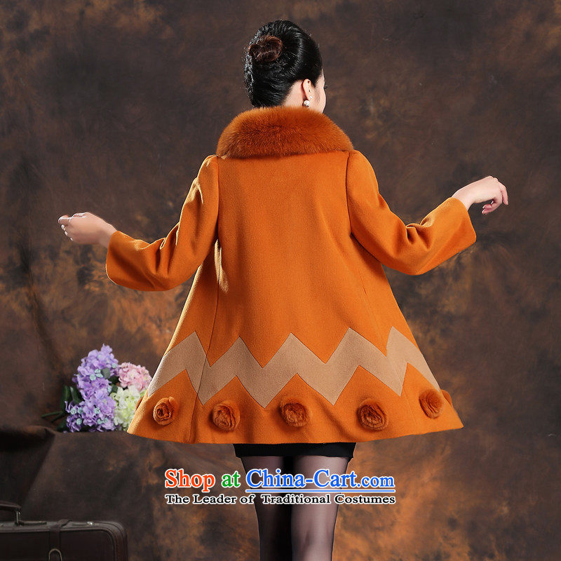 The former Yugoslavia autumn dreams 2015 new women's winter Western Wind stylish commuter wild fox gross for video thin long-sleeved wool cashmere overcoat female 7-855? Orange , L, Yugoslavia autumn dreams shopping on the Internet has been pressed.
