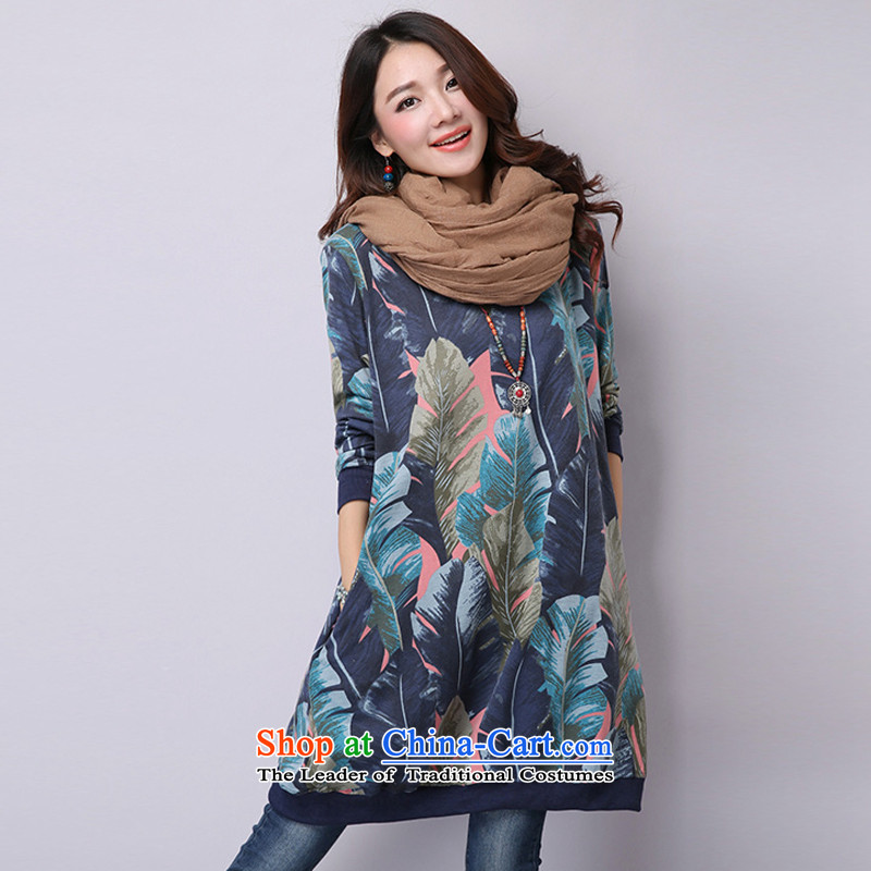 2015 Autumn and Winter Korea MEISUDI version of large numbers of ladies thick mm loose video thin plus lint-free in warm Thick Long sweater t-shirt dresses green M MISO (MEISUDI) , , , shopping on the Internet