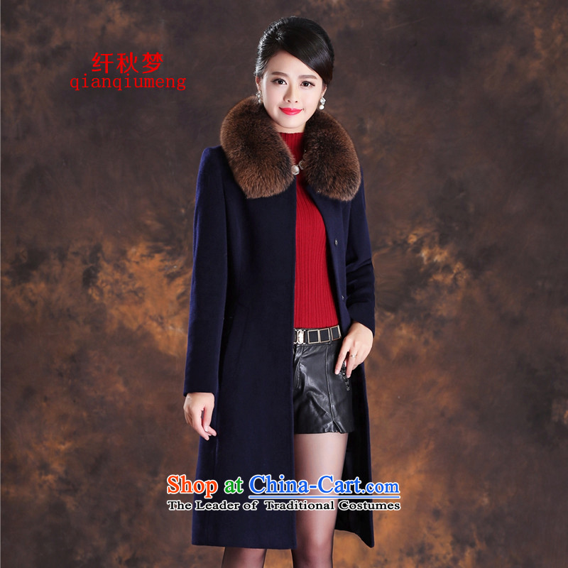 The former Yugoslavia autumn dreams 2015 new women's winter Sau San commuter wild video thin really gross for Europe and the fox long-sleeved wool coat female A39-580? cashmere XXL, red autumn dreams of the former Yugoslavia has been pressed shopping on t