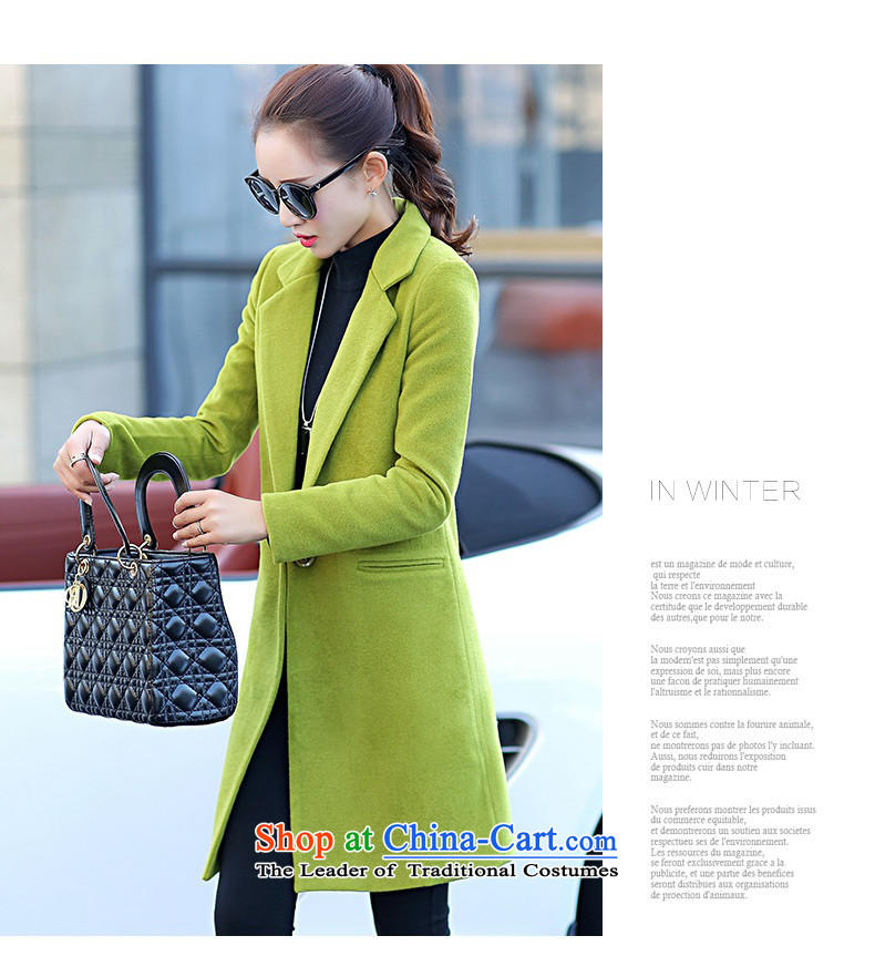 Cioni 2015 winter on new Korean girl in gross? jacket long solid color graphics thin Connie sub-Sau San coats female han bum navy M picture, prices, brand platters! The elections are supplied in the national character of distribution, so action, buy now enjoy more preferential! As soon as possible.