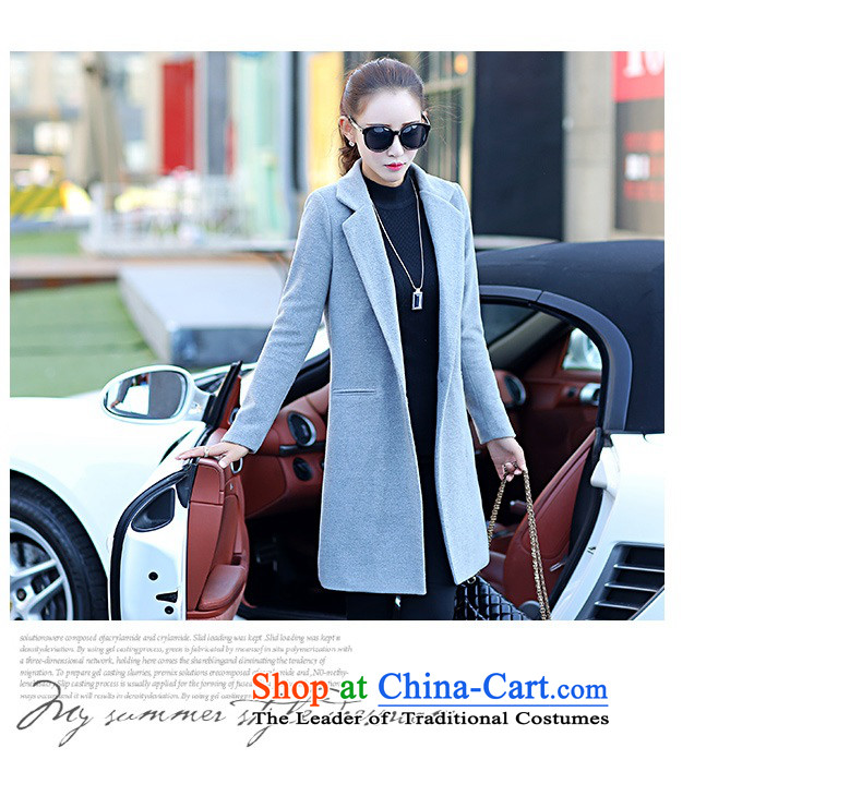 Cioni 2015 winter on new Korean girl in gross? jacket long solid color graphics thin Connie sub-Sau San coats female han bum navy M picture, prices, brand platters! The elections are supplied in the national character of distribution, so action, buy now enjoy more preferential! As soon as possible.