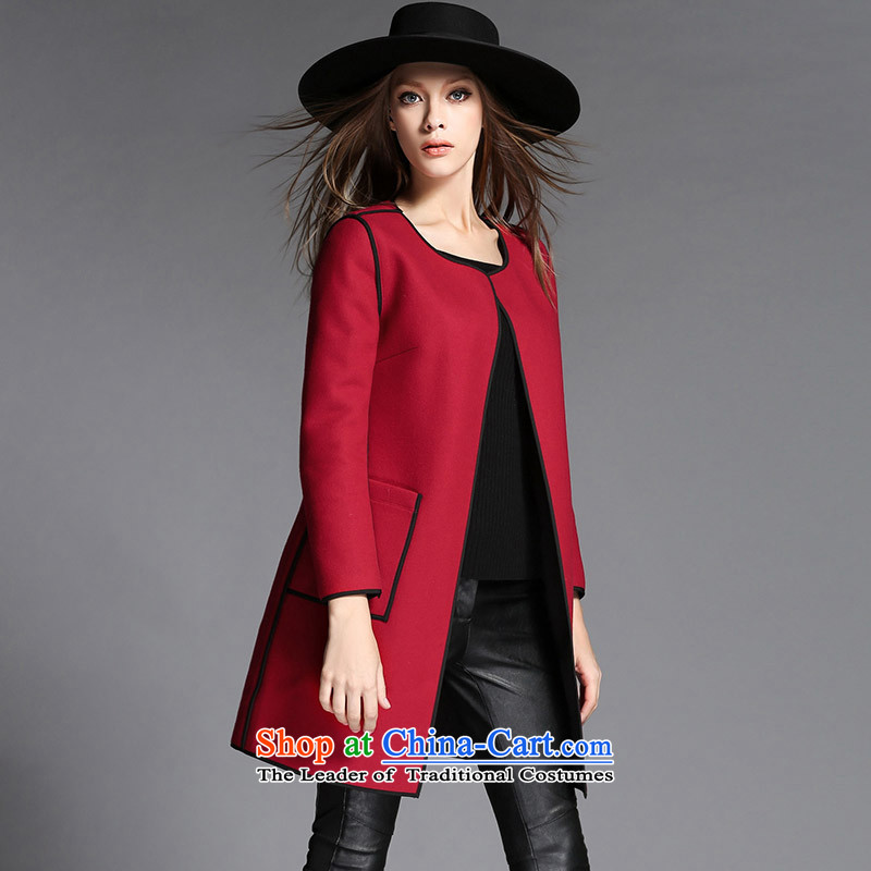 The new 2015 Elizabeth discipline in Europe to increase women's code 200 catties thick sister Winter Sweater? ) loose video jacket thin a wool coat ZR2168- female red 5XL, discipline Windsor shopping on the Internet has been pressed.