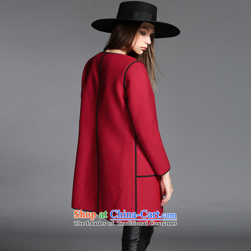 The new 2015 Elizabeth discipline in Europe to increase women's code 200 catties thick sister Winter Sweater? ) loose video jacket thin a wool coat ZR2168- female red 5XL, discipline Windsor shopping on the Internet has been pressed.