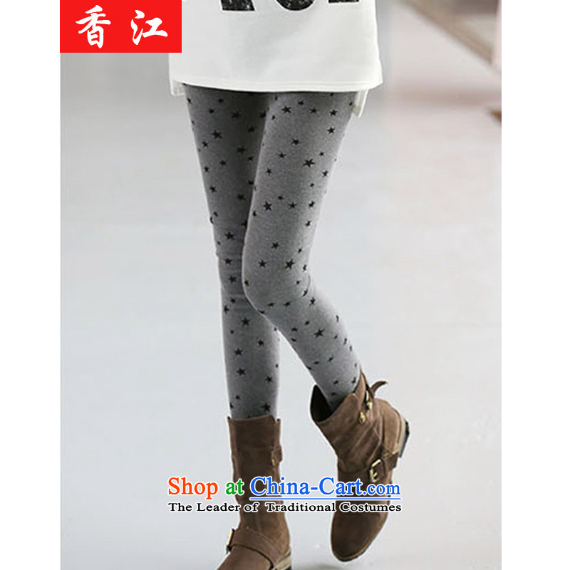 Xiang Jiang autumn and winter, to intensify the code, forming the trousers thick MM 200 catties thick sister autumn the lint-free thick video thin warm winter female trousers press?large gray code 5XL5236