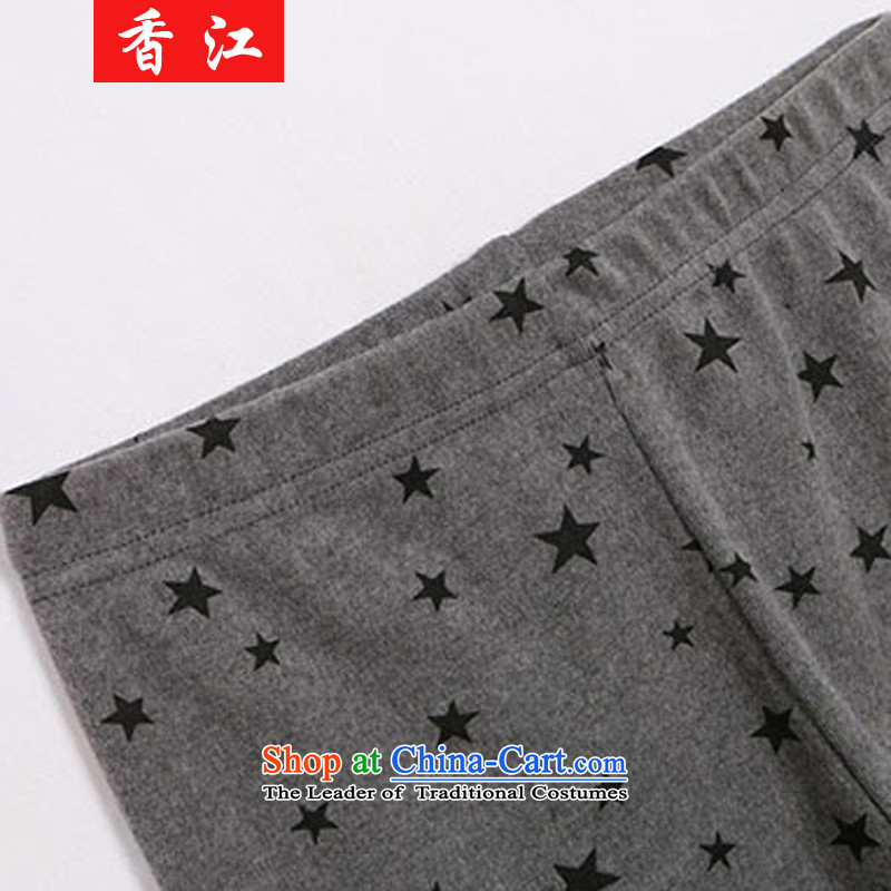 Xiang Jiang autumn and winter, to intensify the code, forming the trousers thick MM 200 catties thick sister autumn the lint-free thick video thin warm winter female trousers press 5236 large gray code 5XL, Xiangjiang , , , shopping on the Internet