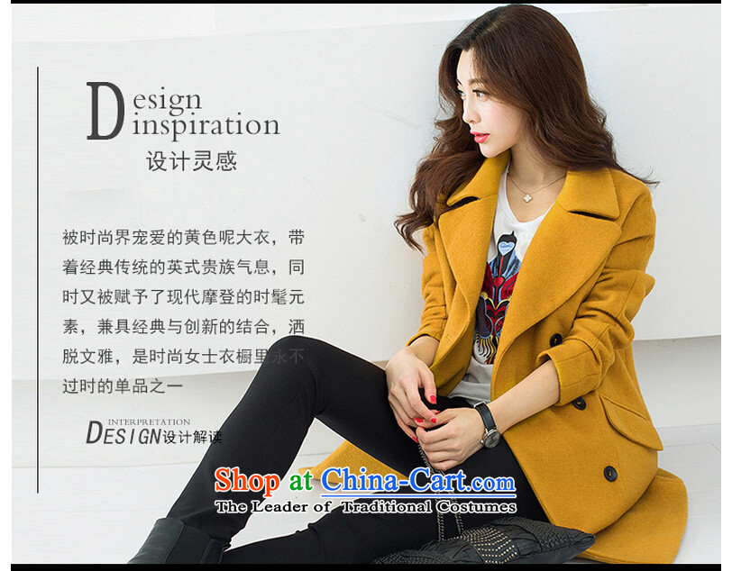 The 2015 Dili Blair Monrovia autumn and winter coats gross new Korean women? boxed loose in a thick long hair? jacket female 829 turmeric yellow L picture, prices, brand platters! The elections are supplied in the national character of distribution, so action, buy now enjoy more preferential! As soon as possible.