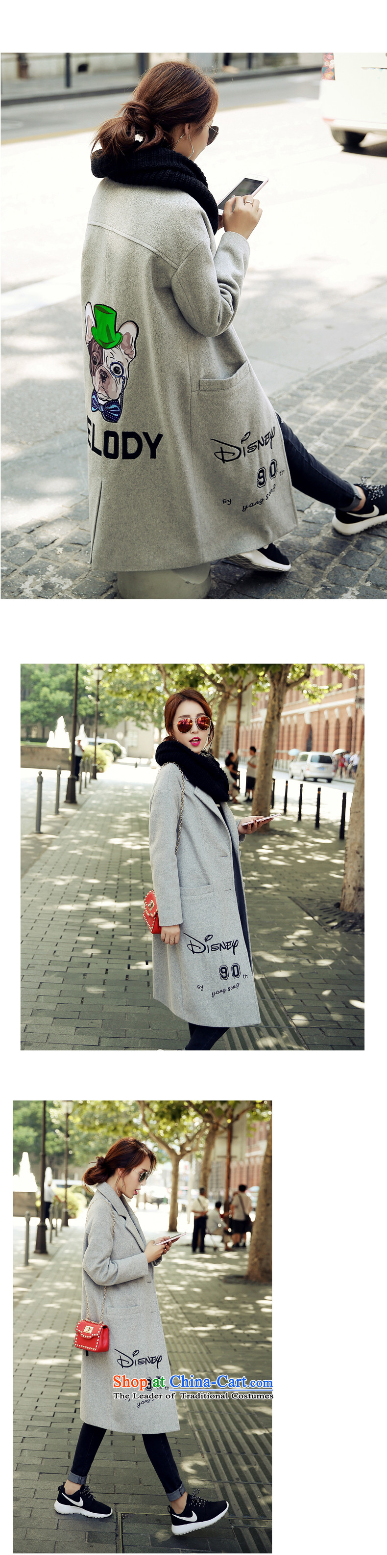 Arthur magic yi 2015 autumn and winter coats gross new women's Korea? version lovely patterns in the long hair? jacket women Sau San Gray L picture, prices, brand platters! The elections are supplied in the national character of distribution, so action, buy now enjoy more preferential! As soon as possible.