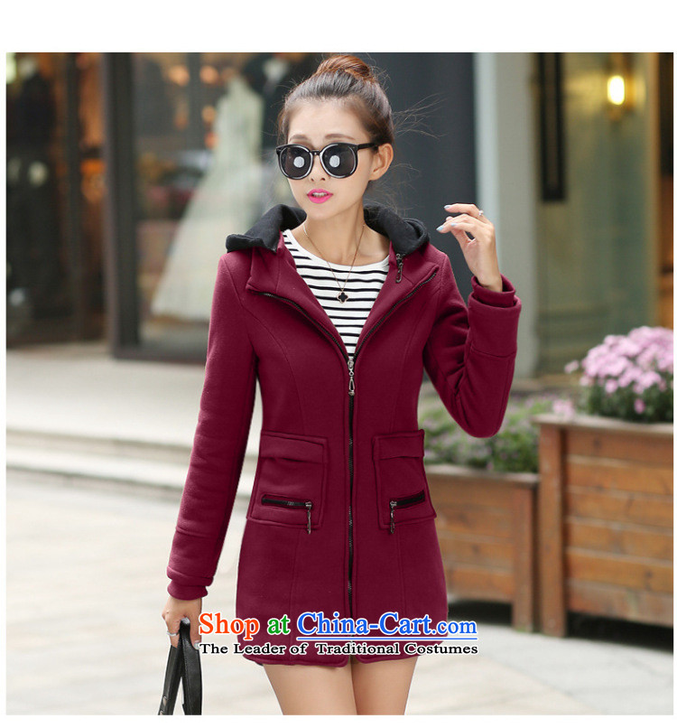 Athena Chu Isabel to increase women's code, in the winter of 2015, new cap sports and leisure sweater jacket plus extra thick wool woolen sweater sweater 1169 wine red 3XL recommendations 145-160 catty picture, prices, brand platters! The elections are supplied in the national character of distribution, so action, buy now enjoy more preferential! As soon as possible.