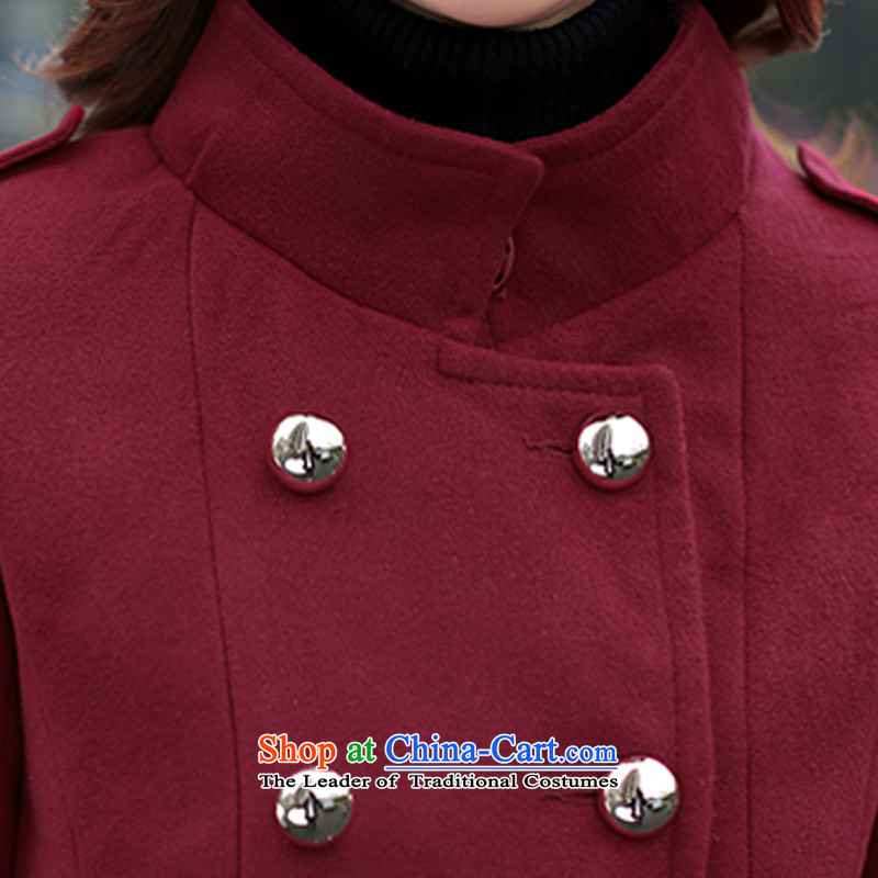 Sau San Solid Color Korea temperament version? coats of L, wine red yin (XINYARAN) , , , shopping on the Internet