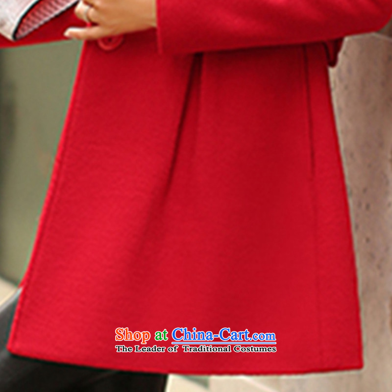 Soo-ji- won by 2015 Autumn new product version of the girl who is decorated in coats long coats of female 685? M, Soo-ji-red , , , shopping on the Internet