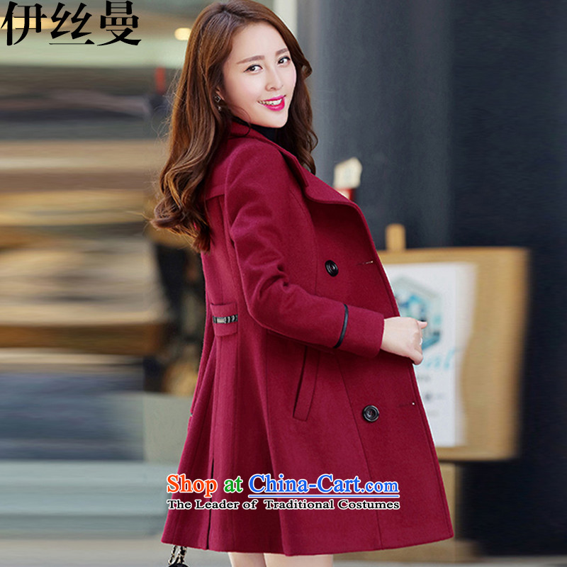 El Wire Cayman 2015 autumn and winter women in new long MM to xl double-coats BH1231 gross? XXL, wine red, Cayman , , , shopping on the Internet