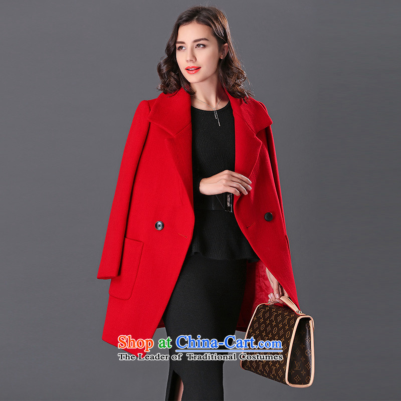 Ho Pui 2015 in New Women's Long cloak? female suit coats gross washable wool a wool coat large red , L Ho Pei (lanpei) , , , shopping on the Internet