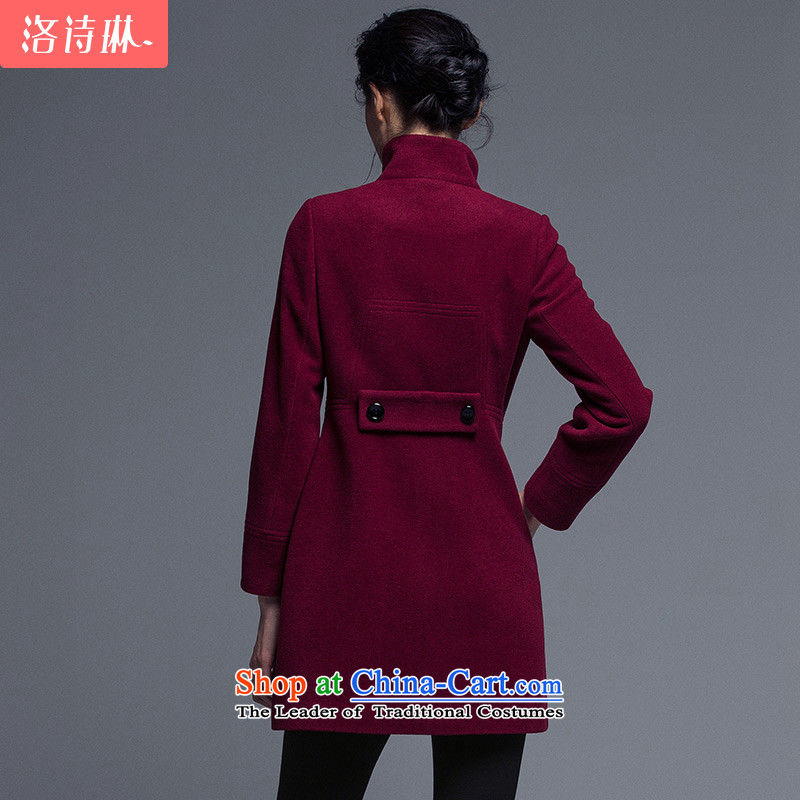 The poem Lin 2015 LUXLEAD winter clothing new products long-sleeved collar double-type A Long Foutune of wine red cloak? , Ms Elsie XL, rim (LUXLEAD) , , , shopping on the Internet
