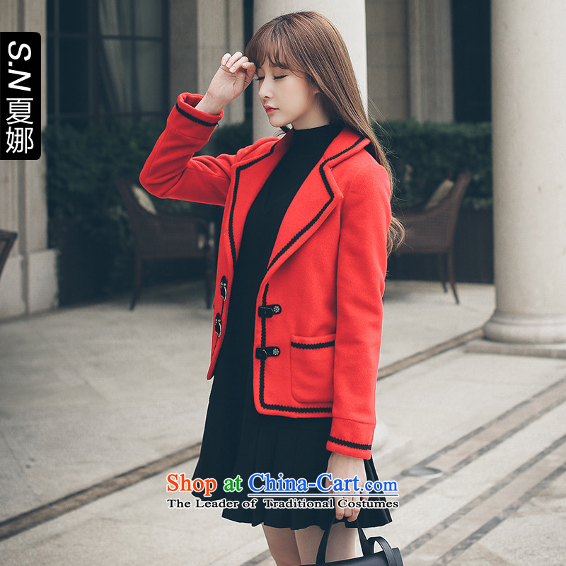 (Deposit of 2015 New winter- small-wind-in design information about leather jacket 254301057 red Xs, Ha-na (shinena) , , , shopping on the Internet