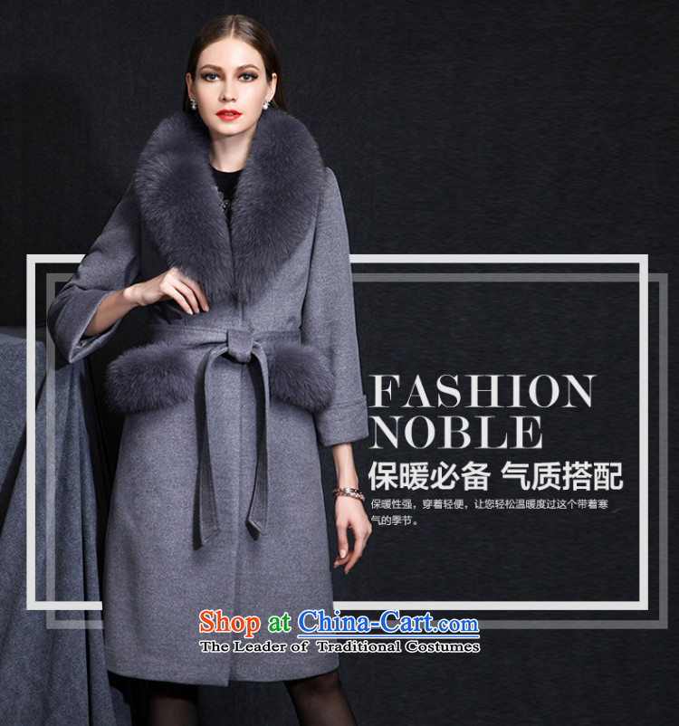 Yuen-core women 2015 winter clothing new stylish Fox for long temperament, Gross Gross?? coats gray jacket female L picture, prices, brand platters! The elections are supplied in the national character of distribution, so action, buy now enjoy more preferential! As soon as possible.