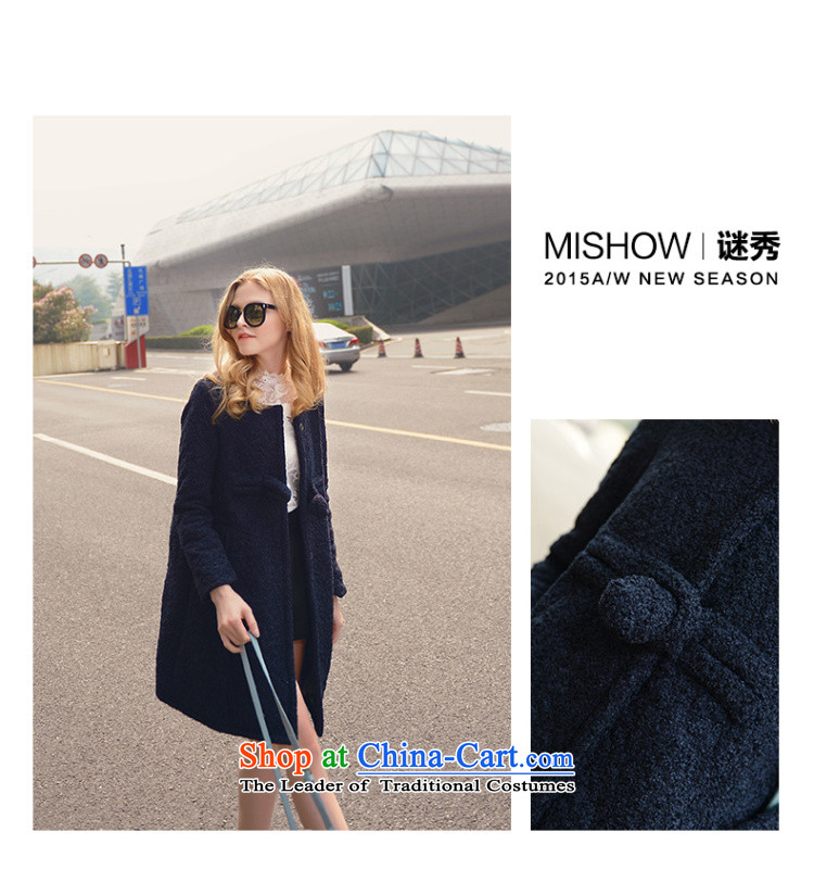 Use Show New Winter 2015 round-neck collar single row detained a wool coat stylish Sau San? Women's jacket gross dark blue L picture, prices, brand platters! The elections are supplied in the national character of distribution, so action, buy now enjoy more preferential! As soon as possible.