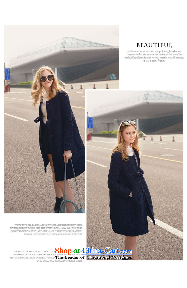 Use Show New Winter 2015 round-neck collar single row detained a wool coat stylish Sau San? Women's jacket gross dark blue L picture, prices, brand platters! The elections are supplied in the national character of distribution, so action, buy now enjoy more preferential! As soon as possible.
