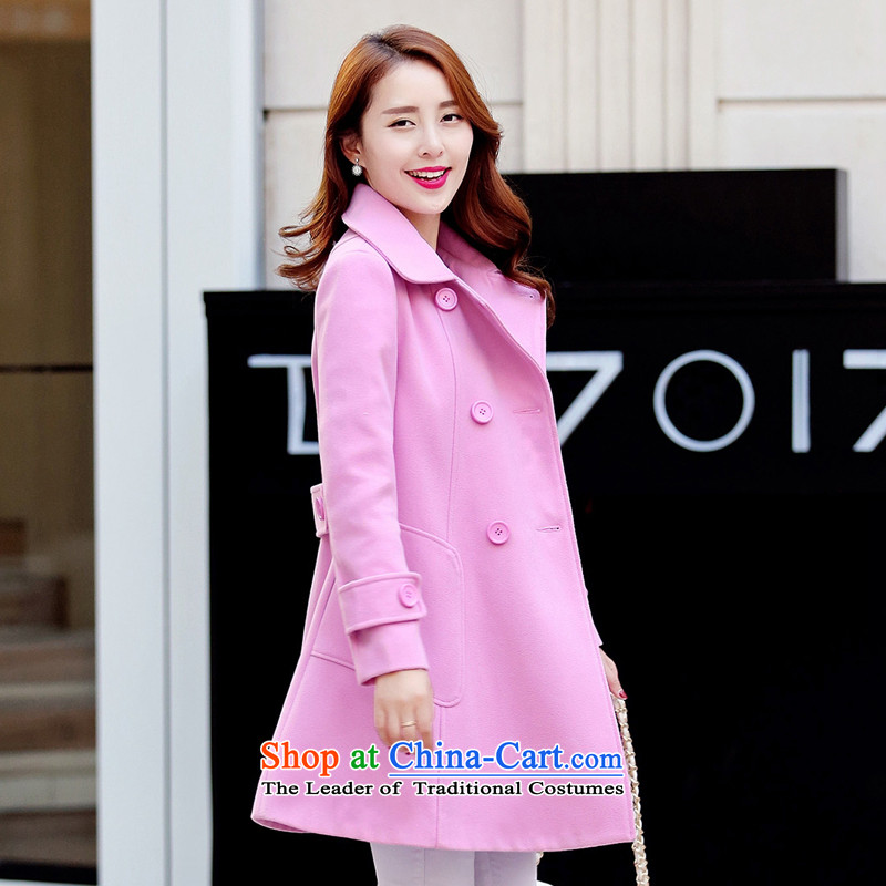 Wild in the medium to long term, pure color coats rose colored gross? , L, Xin, Chemist (XINYARAN) , , , shopping on the Internet