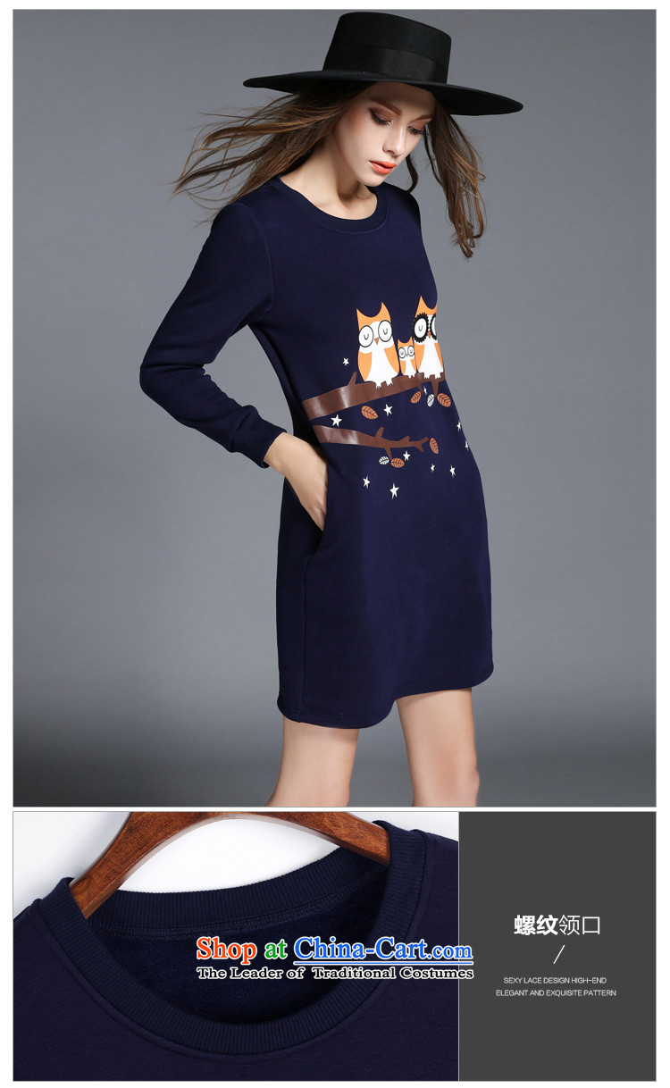 Elizabeth 2015 Western brands and discipline of the new add-in women's large thick winter clothing to increase the stamp duty thick mm coated animals dresses long-sleeved ZR2131- dark blue 4XL Photo, prices, brand platters! The elections are supplied in the national character of distribution, so action, buy now enjoy more preferential! As soon as possible.