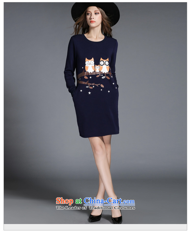 Elizabeth 2015 Western brands and discipline of the new add-in women's large thick winter clothing to increase the stamp duty thick mm coated animals dresses long-sleeved ZR2131- dark blue 4XL Photo, prices, brand platters! The elections are supplied in the national character of distribution, so action, buy now enjoy more preferential! As soon as possible.