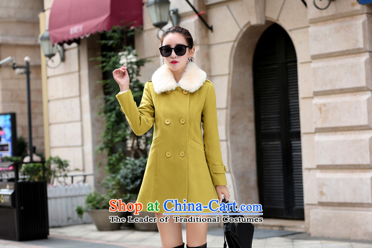 The first declared larger economy women's gross over the medium to longer term? jacket, loose double-a wool coat with collar \81461 WONG 3XL banana around 922.747 150 - 160131 Pictures, prices, brand platters! The elections are supplied in the national character of distribution, so action, buy now enjoy more preferential! As soon as possible.