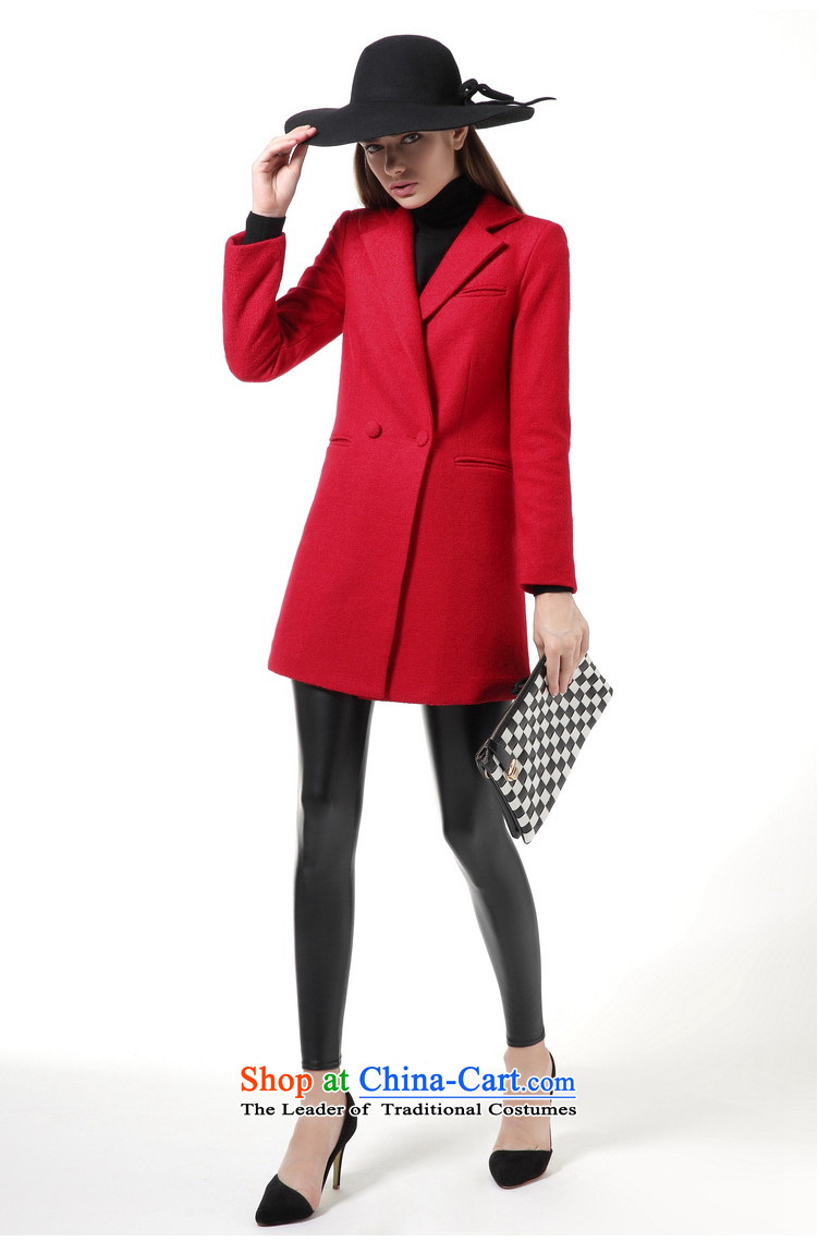 Hundreds of land silk woven 2015 autumn and winter new women's temperament wool long coats that? a jacket BL801203 Sau San big red - the cotton, L photo, prices, brand platters! The elections are supplied in the national character of distribution, so action, buy now enjoy more preferential! As soon as possible.