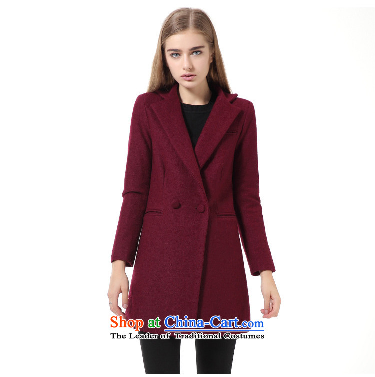 Hundreds of land silk woven 2015 autumn and winter new women's temperament wool long coats that? a jacket BL801203 Sau San big red - the cotton, L photo, prices, brand platters! The elections are supplied in the national character of distribution, so action, buy now enjoy more preferential! As soon as possible.