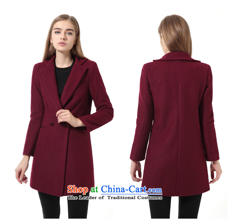 Hundreds of land silk woven 2015 autumn and winter new women's temperament wool long coats that? a jacket BL801203 Sau San big red - the cotton, L photo, prices, brand platters! The elections are supplied in the national character of distribution, so action, buy now enjoy more preferential! As soon as possible.