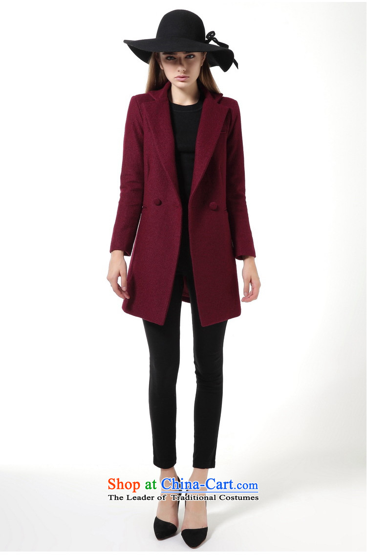 Hundreds of land silk woven 2015 autumn and winter new women's temperament wool long coats that? a jacket BL801203 Sau San big red - the cotton, L photo, prices, brand platters! The elections are supplied in the national character of distribution, so action, buy now enjoy more preferential! As soon as possible.