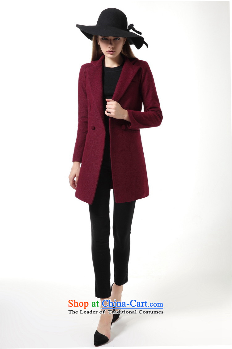 Hundreds of land silk woven 2015 autumn and winter new women's temperament wool long coats that? a jacket BL801203 Sau San big red - the cotton, L photo, prices, brand platters! The elections are supplied in the national character of distribution, so action, buy now enjoy more preferential! As soon as possible.