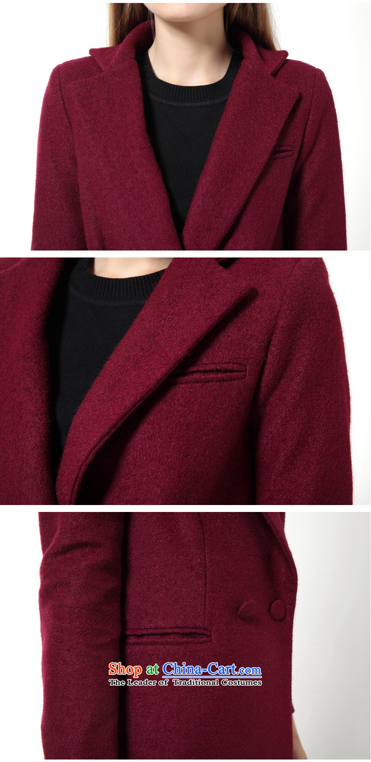 Hundreds of land silk woven 2015 autumn and winter new women's temperament wool long coats that? a jacket BL801203 Sau San big red - the cotton, L photo, prices, brand platters! The elections are supplied in the national character of distribution, so action, buy now enjoy more preferential! As soon as possible.