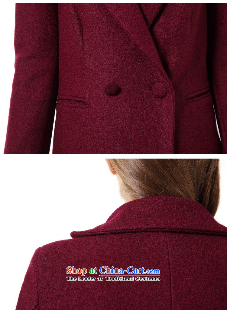 Hundreds of land silk woven 2015 autumn and winter new women's temperament wool long coats that? a jacket BL801203 Sau San big red - the cotton, L photo, prices, brand platters! The elections are supplied in the national character of distribution, so action, buy now enjoy more preferential! As soon as possible.