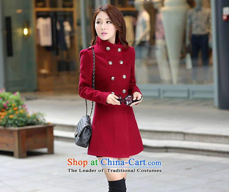 Welcome to the 2015 autumn and winter new Korean Sau San large thin in the video long a wool coat jacket wine red M picture, prices, brand platters! The elections are supplied in the national character of distribution, so action, buy now enjoy more preferential! As soon as possible.