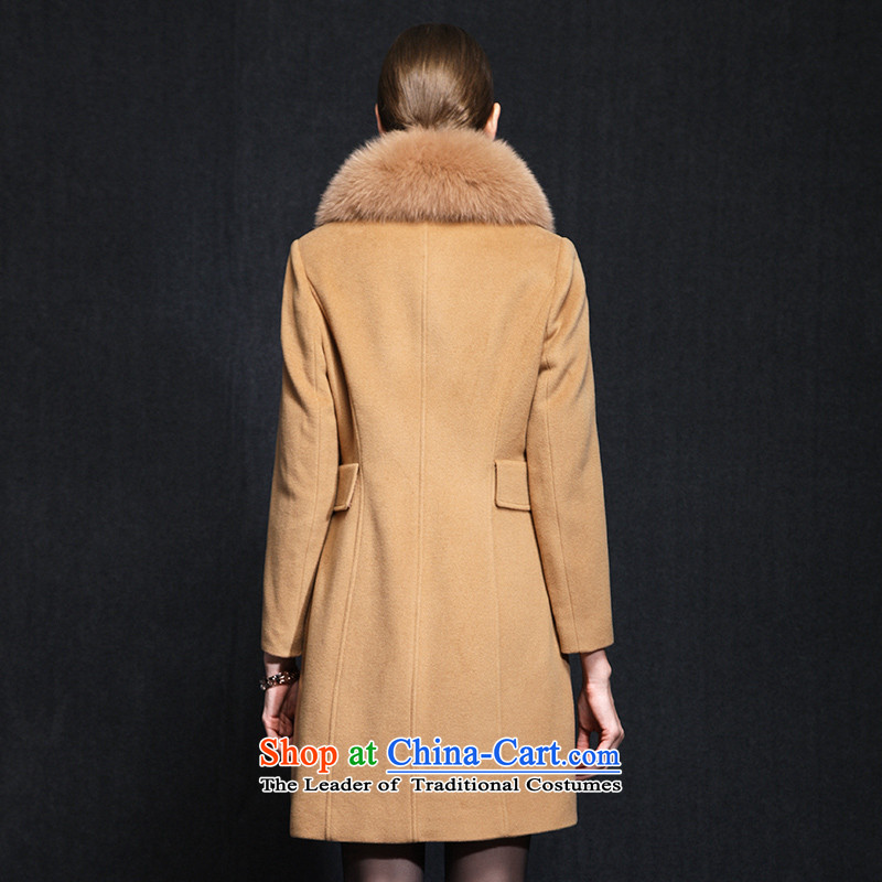 Yuen-core women 2015 winter clothing new stylish Fox for video temperament thin hair long-sleeved jacket girl about what gross coats and color , L, Yuen core , , , shopping on the Internet