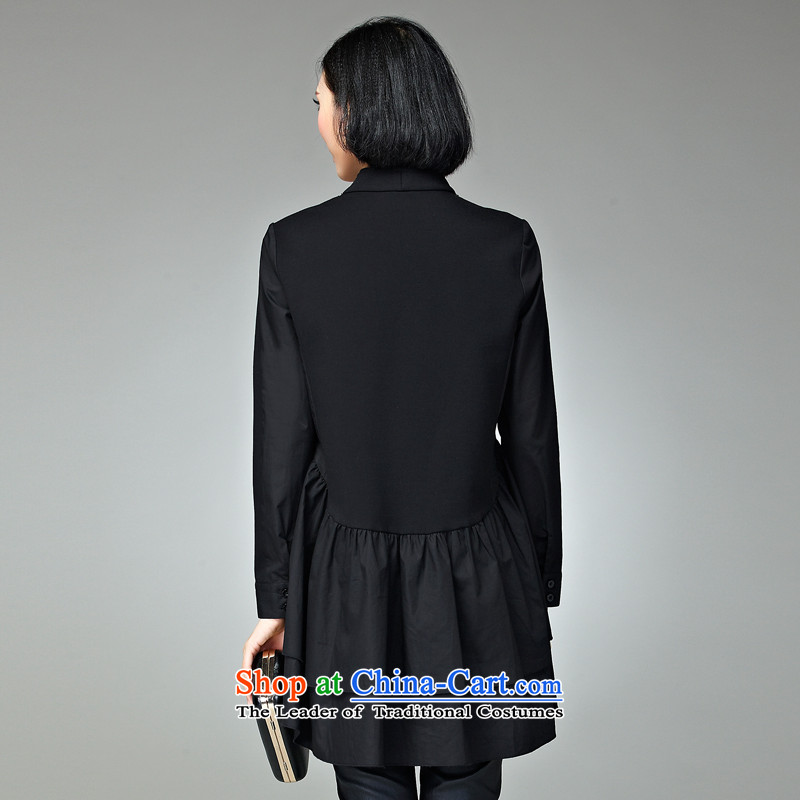 Large 2015 Women's winter clothing new new clothes in greater dignity long thick mm sister loose video thin, 200 catties autumn boxed long-sleeved black skirt XXXXL recommendations 165-185, yet (BIAOSHANG biao) , , , shopping on the Internet