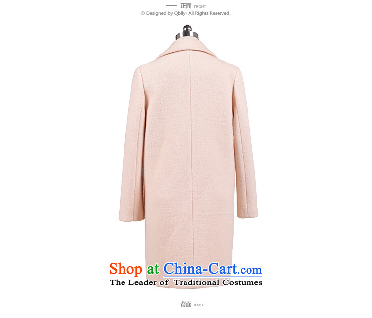 Sunny Pik Lam 2015 autumn and winter new products female lapel long-sleeved minimalist in double-long hair? coats orange pink XS picture, prices, brand platters! The elections are supplied in the national character of distribution, so action, buy now enjoy more preferential! As soon as possible.