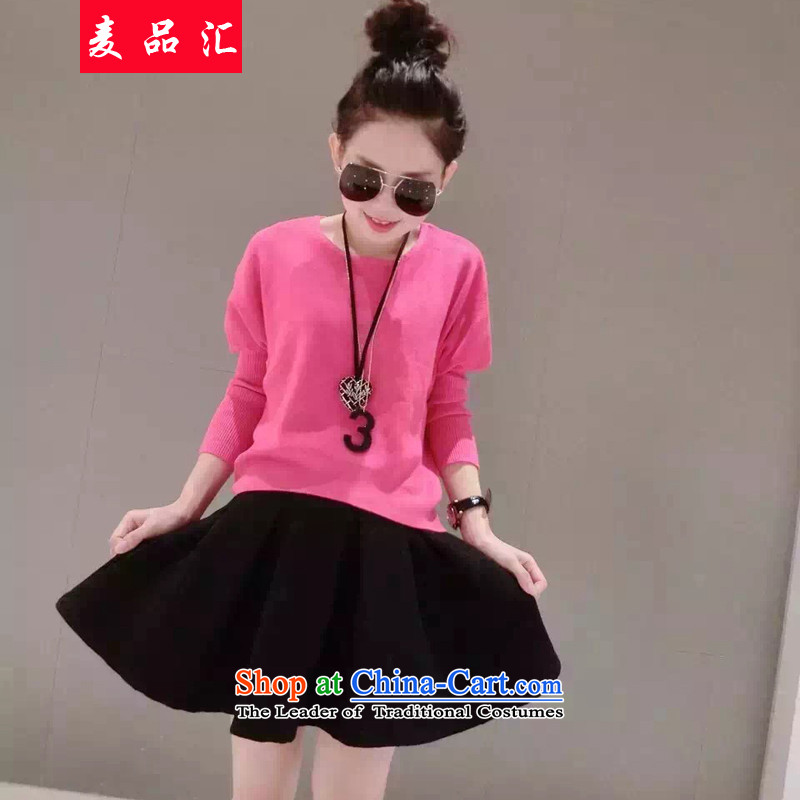 Mr Hui 2015 thick mm no. autumn and winter new expertise, Hin thin package xl women 200 catties sweater like Susy Nagle short skirt two kits reaches 57.88 Red 4XL
