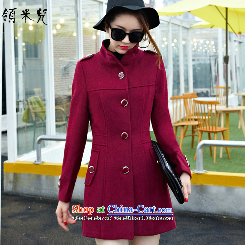 For M-Large Women 2015 Fall_Winter Collections new thick mm thin stylish upmarket wool video? W3220 BOURDEAUX?3XL Jacket