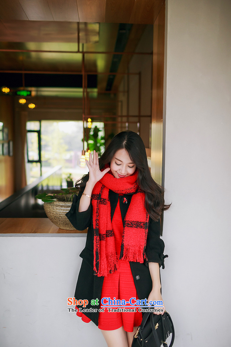 Christy Love 2015 autumn and winter new products Korean lapel bow tie gross? graphics in thin long jacket, a black L is expected female coats issued on 22 November, the price and the brand image of Platters! The elections are supplied in the national character of distribution, so action, buy now enjoy more preferential! As soon as possible.